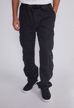 Jeans Hombre Multicargo Negro Sioux